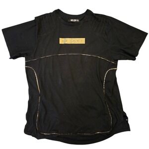 8ighth Dstrkt New York Mens 2XL Black Short Sleeve Moto T-Shirt Kangaroo Pocket